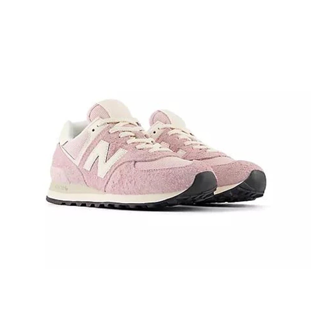 New Balance NB574 Women’s Pink Terry Cloth Retro Runner NEW Sz 8 - Picture 2 of 12